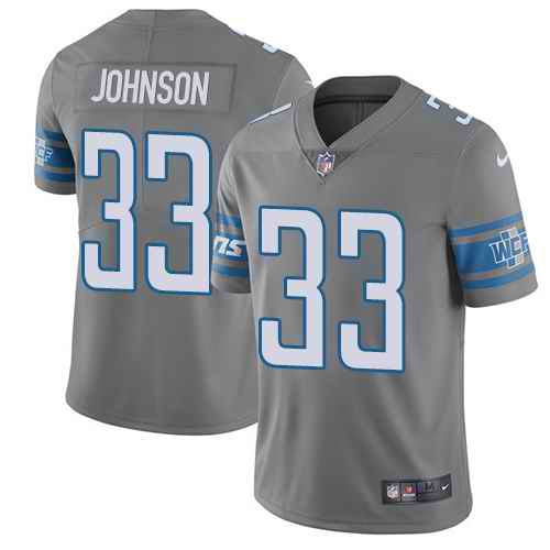 Nike Lions 33 Kerryon Johnson Gray Color Rush Limited Jersey Nike Lions 33 Kerryon Johnson Gray Color Rush Limited Jersey