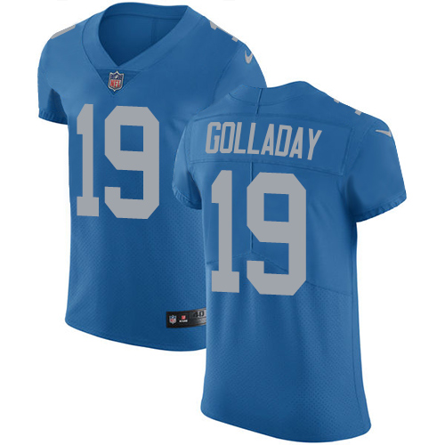 Nike Lions #19 Kenny Golladay Blue Throwback Men's Stitched NFL Vapor Untouchable Elite Jersey Nike Lions #19 Kenny Golladay Blue Throwback Men's Stitched NFL Vapor Untouchable Elite Jersey