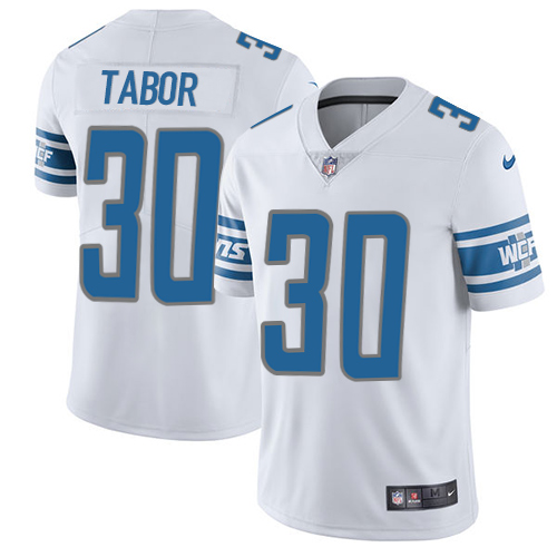 Nike Lions #30 Teez Tabor White Men's Stitched NFL Elite Jersey Nike Lions #30 Teez Tabor White Men's Stitched NFL Elite Jersey