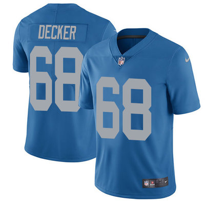 Nike Lions #68 Taylor Decker Blue Throwback Men's Stitched NFL Limited Jersey Nike Lions #68 Taylor Decker Blue Throwback Men's Stitched NFL Limited Jersey
