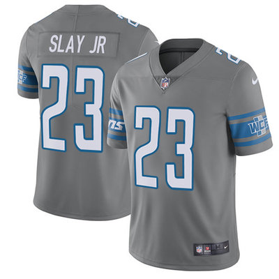 Nike Lions #23 Darius Slay Jr Gray Men's Stitched NFL Limited Rush Jersey Nike Lions #23 Darius Slay Jr Gray Men's Stitched NFL Limited Rush Jersey