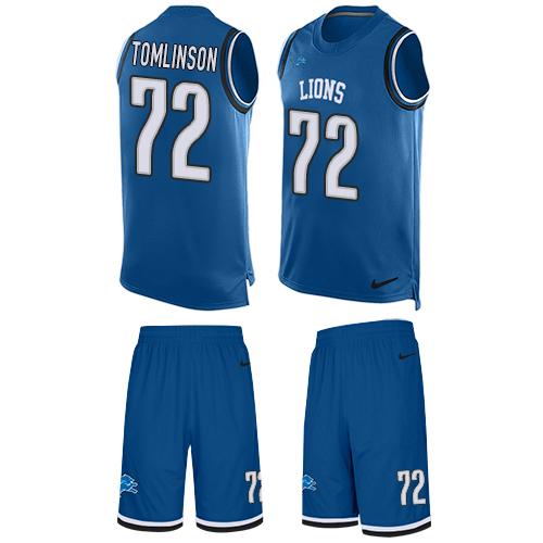 Nike Lions #72 Laken Tomlinson Blue Team Color Men's Stitched NFL Limited Tank Top Suit Jersey Nike Lions #72 Laken Tomlinson Blue Team Color Men's Stitched NFL Limited Tank Top Suit Jersey