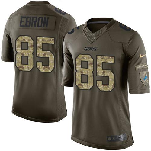 Nike Lions #85 Eric Ebron Green Men's Stitched NFL Limited Salute to Service Jersey Nike Lions #85 Eric Ebron Green Men's Stitched NFL Limited Salute to Service Jersey