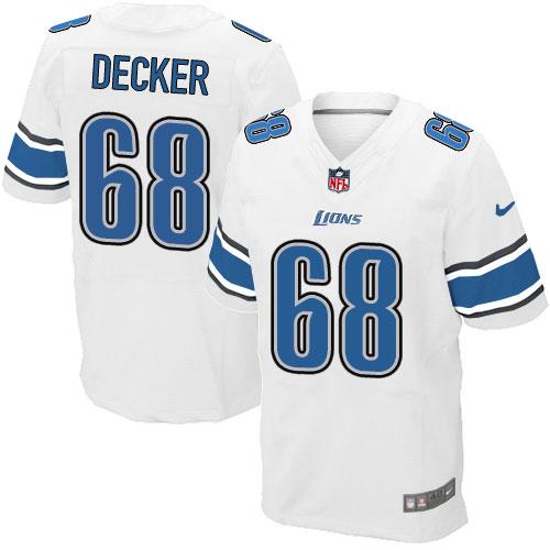 Nike Lions #68 Taylor Decker White Men's Stitched NFL Elite Jersey Nike Lions #68 Taylor Decker White Men's Stitched NFL Elite Jersey