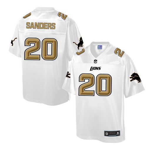 Nike Lions #20 Barry Sanders White Men's NFL Pro Line Fashion Game Jersey Nike Lions #20 Barry Sanders White Men's NFL Pro Line Fashion Game Jersey