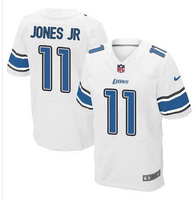 Nike Lions #11 Marvin Jones Jr White Men's Stitched NFL Elite Jersey Nike Lions #11 Marvin Jones Jr White Men's Stitched NFL Elite Jersey