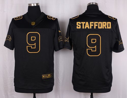 Nike Lions #9 Matthew Stafford Black Men's Stitched NFL Elite Pro Line Gold Collection Jersey Nike Lions #9 Matthew Stafford Black Men's Stitched NFL Elite Pro Line Gold Collection Jersey