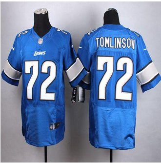 New Detroit Lions #72 Laken Tomlinson Blue Team Color Men's Stitched NFL Elite jersey