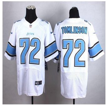 New Detroit Lions #72 Laken Tomlinson White Men's Stitched NFL Elite Jersey