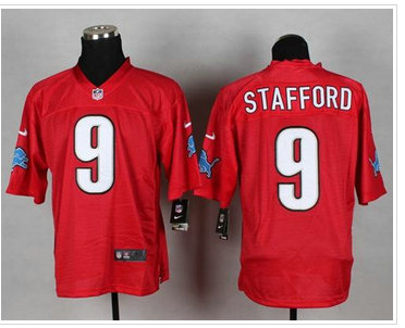New Detroit Lions #9 Matthew Stafford Red NFL Elite QB Practice Jersey New Detroit Lions #9 Matthew Stafford Red NFL Elite QB Practice Jersey