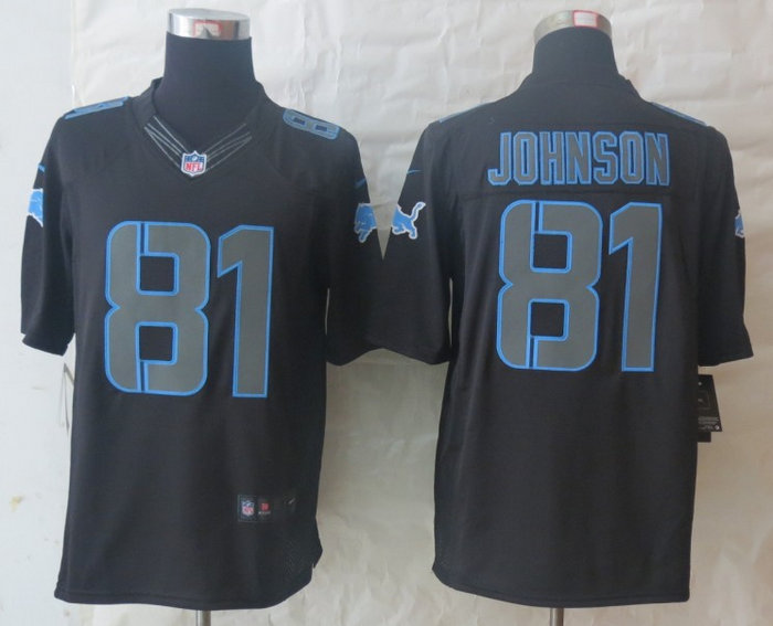NEW NFL Detroit Lions 81 Calvin Johnson Black Jerseys(Impact Limited) NEW NFL Detroit Lions 81 Calvin Johnson Black Jerseys(Impact Limited)