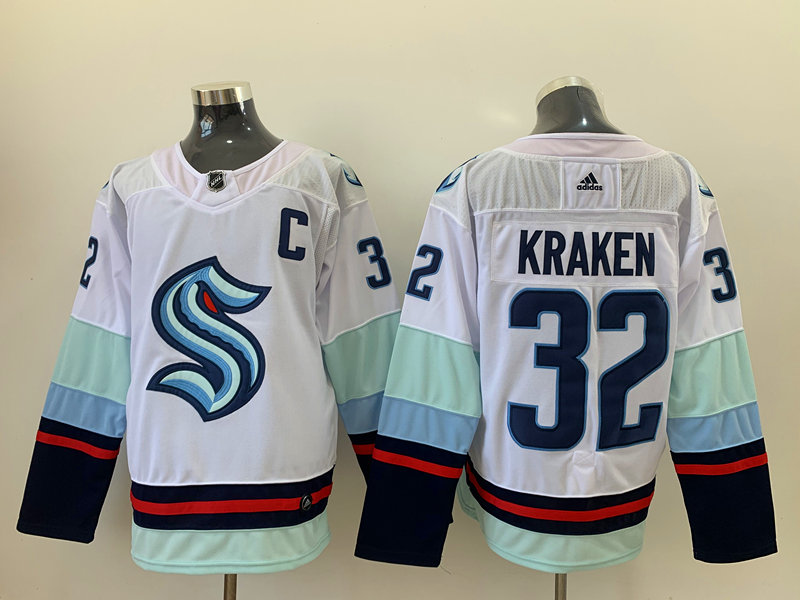 Seattle Kraken 32 Kraken White Adidas Jersey Seattle Kraken 32 Kraken White Adidas Jersey