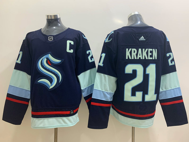 Seattle Kraken 21 Kraken Navy Adidas Jersey Seattle Kraken 21 Kraken Navy Adidas Jersey