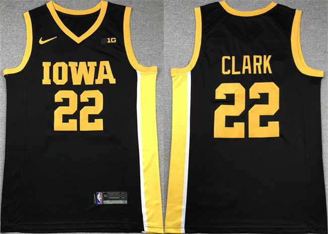 Men's Indiana Fever #22 Caitlin Clark Black Yellow 2024 Stitched Jersey