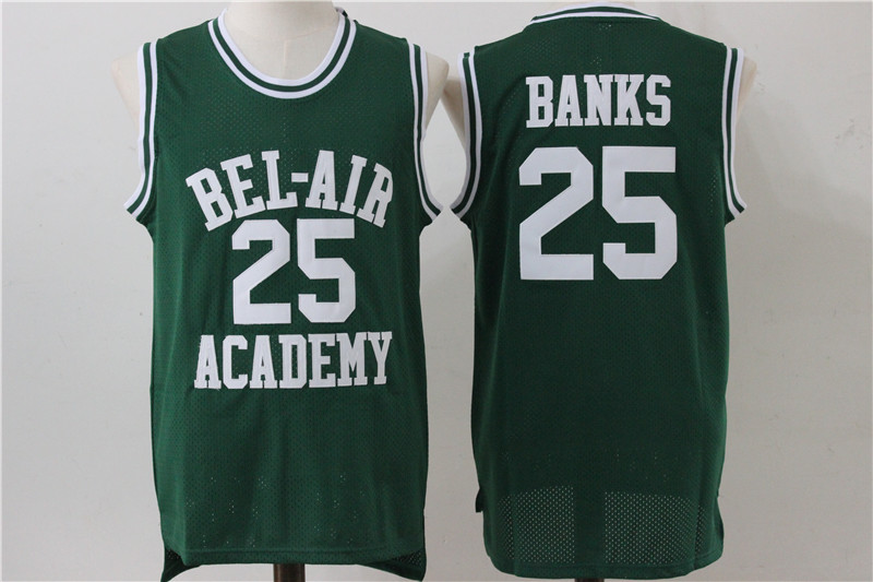 Bel-Air Academy 25 Carlton Banks Green Stitched Movie Jersey Bel-Air Academy 25 Carlton Banks Green Stitched Movie Jersey