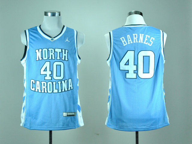NBA NCAA North Carolina Tar Heels Harrison Barnes 40 Blue College Basketball Jersey