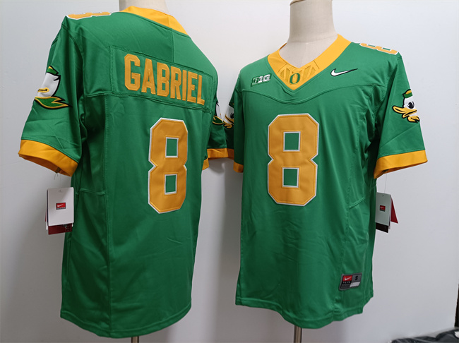 Men's Oregon Ducks #8 Dillon Gabriel Green F.U.S.E. Stitched Jersey Men's Oregon Ducks #8 Dillon Gabriel Green F.U.S.E. Stitched Jersey