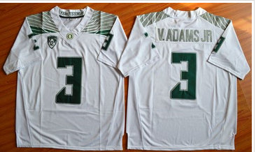 Oregon Ducks #3 Vernon Adams Jr. Olive White Stitched NCAA Jersey Oregon Ducks #3 Vernon Adams Jr. Olive White Stitched NCAA Jersey