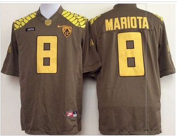 Oregon Ducks #8 Marcus Mariota Olive Limited Stitched NCAA Jersey