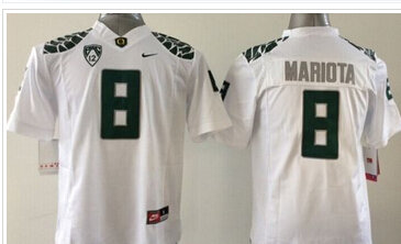 Youth NCAA Ducks #8 Marcus Mariota White Limited Stitched Jersey Youth NCAA Ducks #8 Marcus Mariota White Limited Stitched Jersey