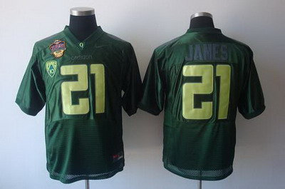 Ducks #21 LaMichael James Green Embroidered NCAA Jersey