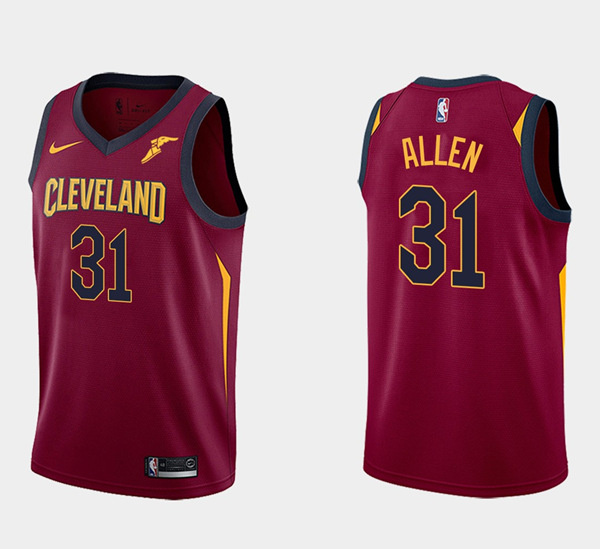 Men's Cleveland Cavaliers #31 Jarrett Allen Basketball Wine Red Swingman Icon Edition Stitched Basketball Jersey Men's Cleveland Cavaliers #31 Jarrett Allen Basketball Wine Red Swingman Icon Edition Stitched Basketball Jersey