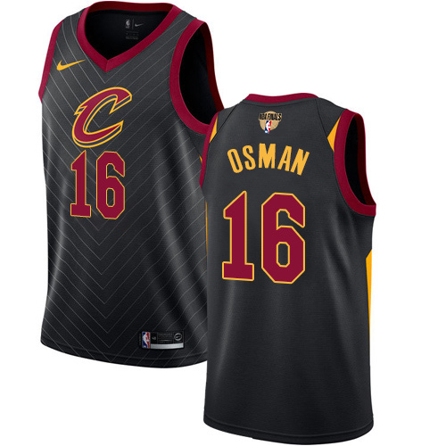 Nike Cavaliers #16 Cedi Osman Black The Finals Patch NBA Swingman Statement Edition Jersey Nike Cavaliers #16 Cedi Osman Black The Finals Patch NBA Swingman Statement Edition Jersey