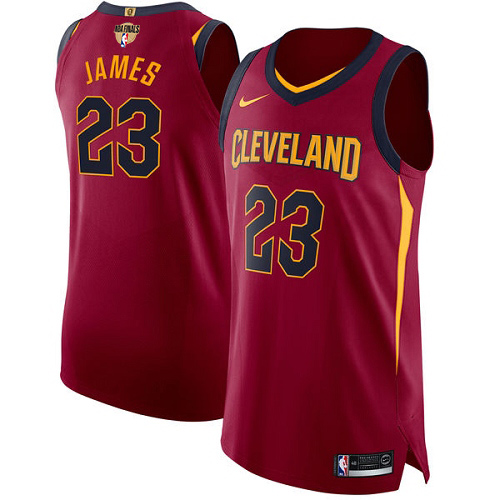 Nike Cavaliers #23 LeBron James Red The Finals Patch NBA Authentic Icon Edition Jersey Nike Cavaliers #23 LeBron James Red The Finals Patch NBA Authentic Icon Edition Jersey