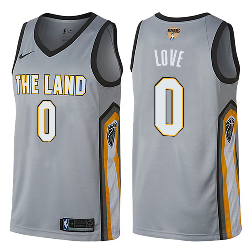 Nike Cavaliers #0 Kevin Love Gray The Finals Patch NBA Swingman City Edition Jersey Nike Cavaliers #0 Kevin Love Gray The Finals Patch NBA Swingman City Edition Jersey