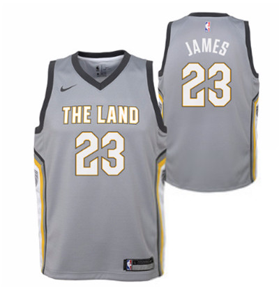 Nike Cavaliers #23 LeBron James Gray City Edition Swingman Jerse Nike Cavaliers #23 LeBron James Gray City Edition Swingman Jerse