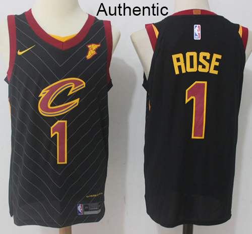 Nike Cavaliers #1 Derrick Rose Black Statement Edition NBA Authentic Jersey Nike Cavaliers #1 Derrick Rose Black Statement Edition NBA Authentic Jersey