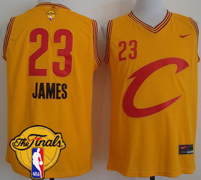 Cavaliers #23 LeBron James Gold Nike C The Finals Patch Stitched NBA Jersey Cavaliers #23 LeBron James Gold Nike C The Finals Patch Stitched NBA Jersey