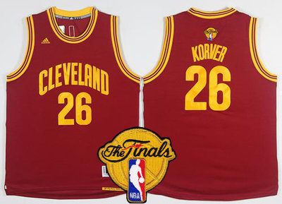 Cavaliers #26 Kyle Korver Red The Finals Patch Stitched NBA Jersey