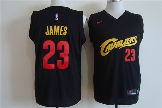 Cleveland Cavaliers #23 LeBron James Black Men's Stitched NBA Jersey -3
