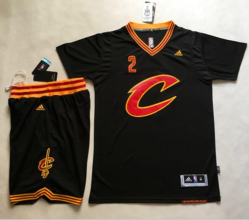Cavaliers #2 Kyrie Irving Black Short Sleeve C A Set Stitched NBA Jersey Cavaliers #2 Kyrie Irving Black Short Sleeve C A Set Stitched NBA Jersey