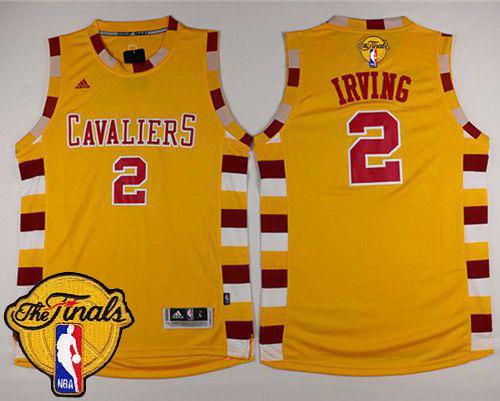 Cavaliers #2 Kyrie Irving Gold Throwback Classic The Finals Patch Stitched NBA Jersey Cavaliers #2 Kyrie Irving Gold Throwback Classic The Finals Patch Stitched NBA Jersey