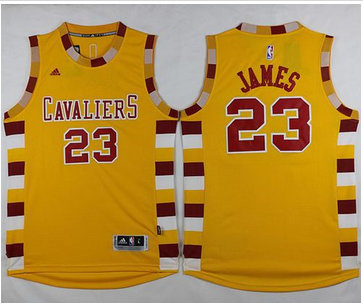Cleveland Cavaliers #23 LeBron James Gold Throwback Classic Stitched NBA Jersey Cleveland Cavaliers #23 LeBron James Gold Throwback Classic Stitched NBA Jersey