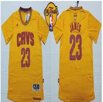 Cleveland Cavaliers #23 LeBron James Yellow Short Sleeve The Finals Patch Stitched NBA jersey Cleveland Cavaliers #23 LeBron James Yellow Short Sleeve The Finals Patch Stitched NBA jersey