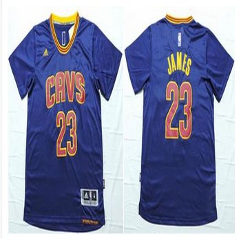 Cleveland Cavaliers #23 LeBron James Navy Blue Short Sleeve Stitched NBA Jersey