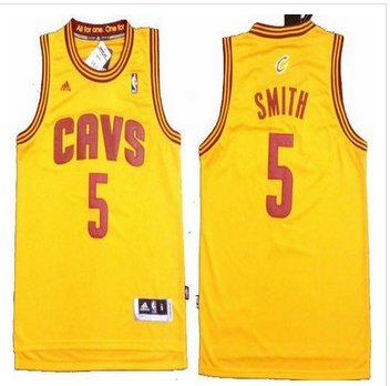 Revolution 30 Cleveland Cavaliers #5 J.R. Smith Yellow Stitched NBA Jersey Revolution 30 Cleveland Cavaliers #5 J.R. Smith Yellow Stitched NBA Jersey