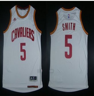 Revolution 30 Cleveland Cavaliers #5 J.R. Smith White Stitched NBA Jersey Revolution 30 Cleveland Cavaliers #5 J.R. Smith White Stitched NBA Jersey