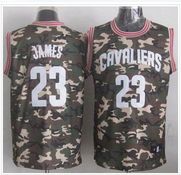 Cleveland Cavaliers #23 LeBron James Camo Stealth Collection Stitched NBA Jersey