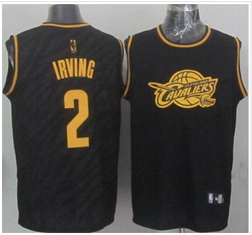 Cleveland Cavaliers #2 Kyrie Irving Black Precious Metals Fashion NBA Jersey Cleveland Cavaliers #2 Kyrie Irving Black Precious Metals Fashion NBA Jersey