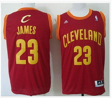 Revolution 30 Cavaliers #23 LeBron James Red Road Stitched NBA Jersey