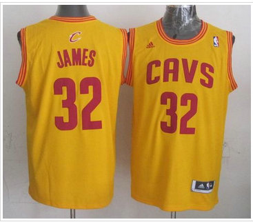Revolution 30 Cleveland Cavaliers #32 LeBron James Yellow Stitched NBA Jersey Revolution 30 Cleveland Cavaliers #32 LeBron James Yellow Stitched NBA Jersey