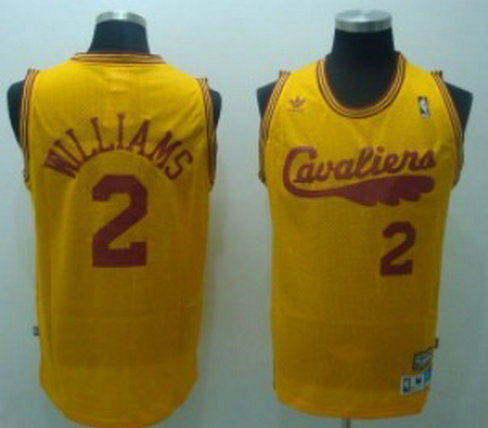 Cleveland Cavaliers #2 M WILLIAMS Yellow Throwback Swingman Jersey Cleveland Cavaliers #2 M WILLIAMS Yellow Throwback Swingman Jersey