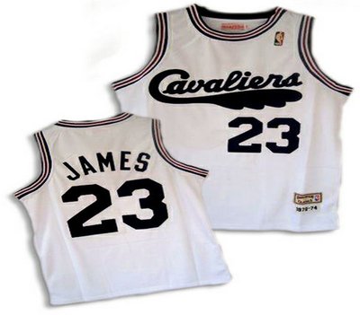 Cleveland Cavaliers LeBron James White Throwback Jersey Cleveland Cavaliers LeBron James White Throwback Jersey