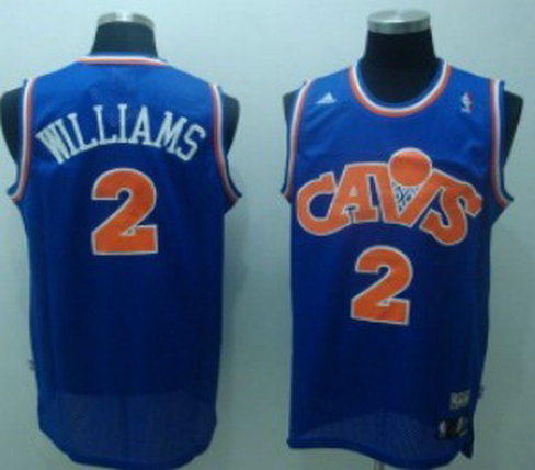 Cleveland Cavaliers #2 M WILLIAMS Blue With Orange Throwback Swingman Jersey Cleveland Cavaliers #2 M WILLIAMS Blue With Orange Throwback Swingman Jersey