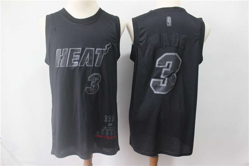 Heat 3 Dwyane Wade Black Nike Swingman MVP Jersey Heat 3 Dwyane Wade Black Nike Swingman MVP Jersey