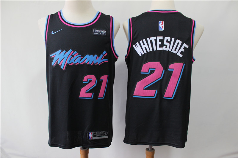 Heat 21 Hassan Whiteside Black City Edition Nike Swingman Jersey Heat 21 Hassan Whiteside Black City Edition Nike Swingman Jersey